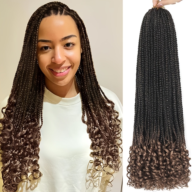 1 pack 24 18 inch crochet box braid curly low temperature