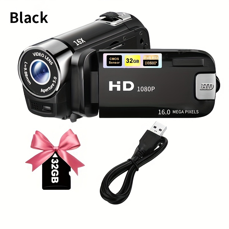 Including Memory Card] Upgraded Led Flip Screen Camera - Temu