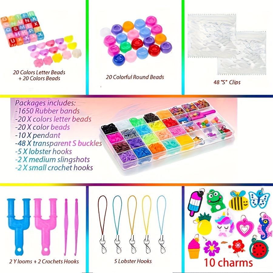 loom bands kit 23 colors including accessories colorful Temu Oman