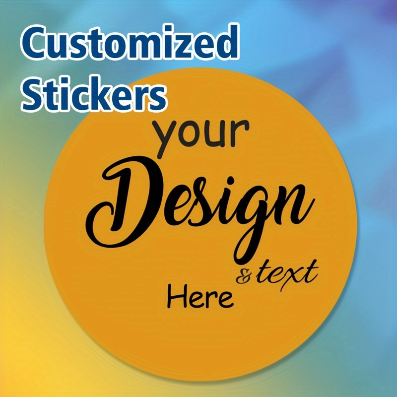 

Custom Photo Stickers - Personalized Round Labels For Birthday Party Invitations & Thank You Notes, Design With Space For Text Customization