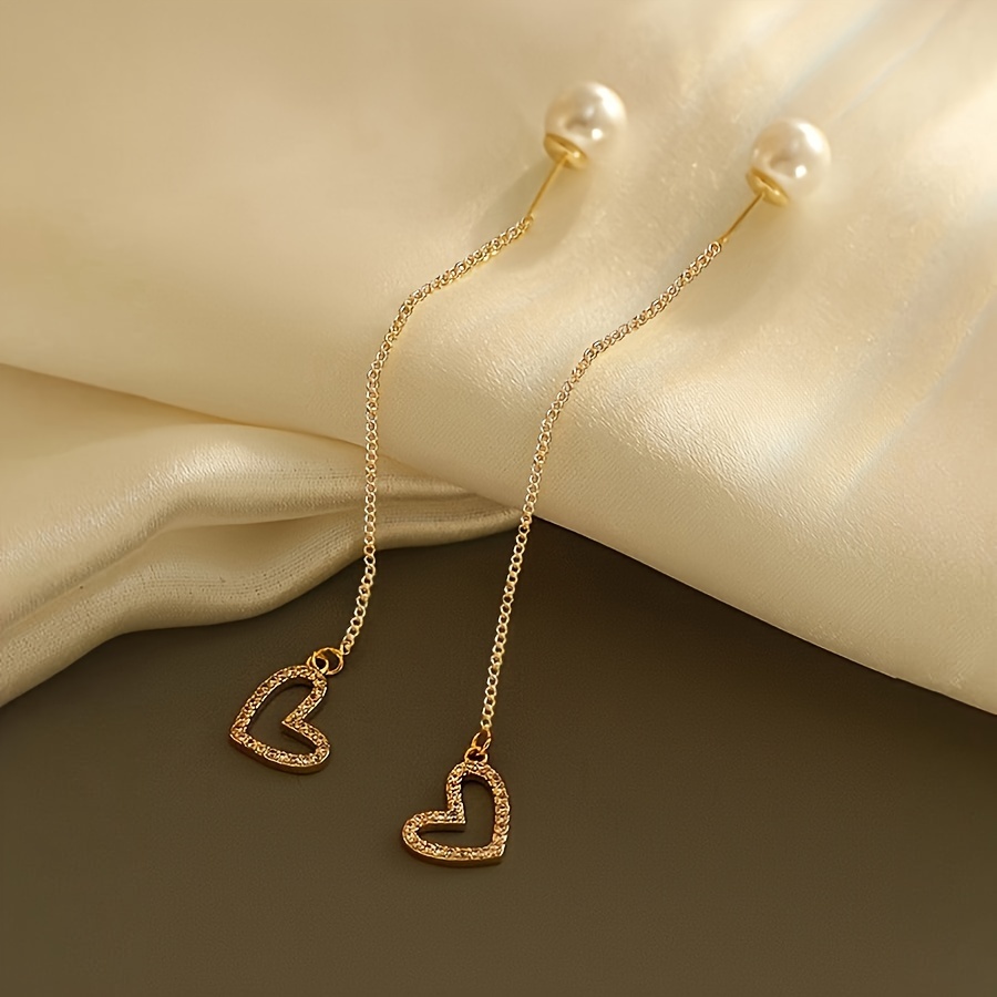 Rhinestone Love Charm Earrings