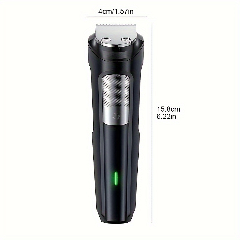 professional 3 in 1 wireless electric hair clipper multi functional adult shaver nose hair trimmer with led light usb type c charging rechargeable 600mah battery   start washable stainless steel   long       3  s and storage bag Product details 10