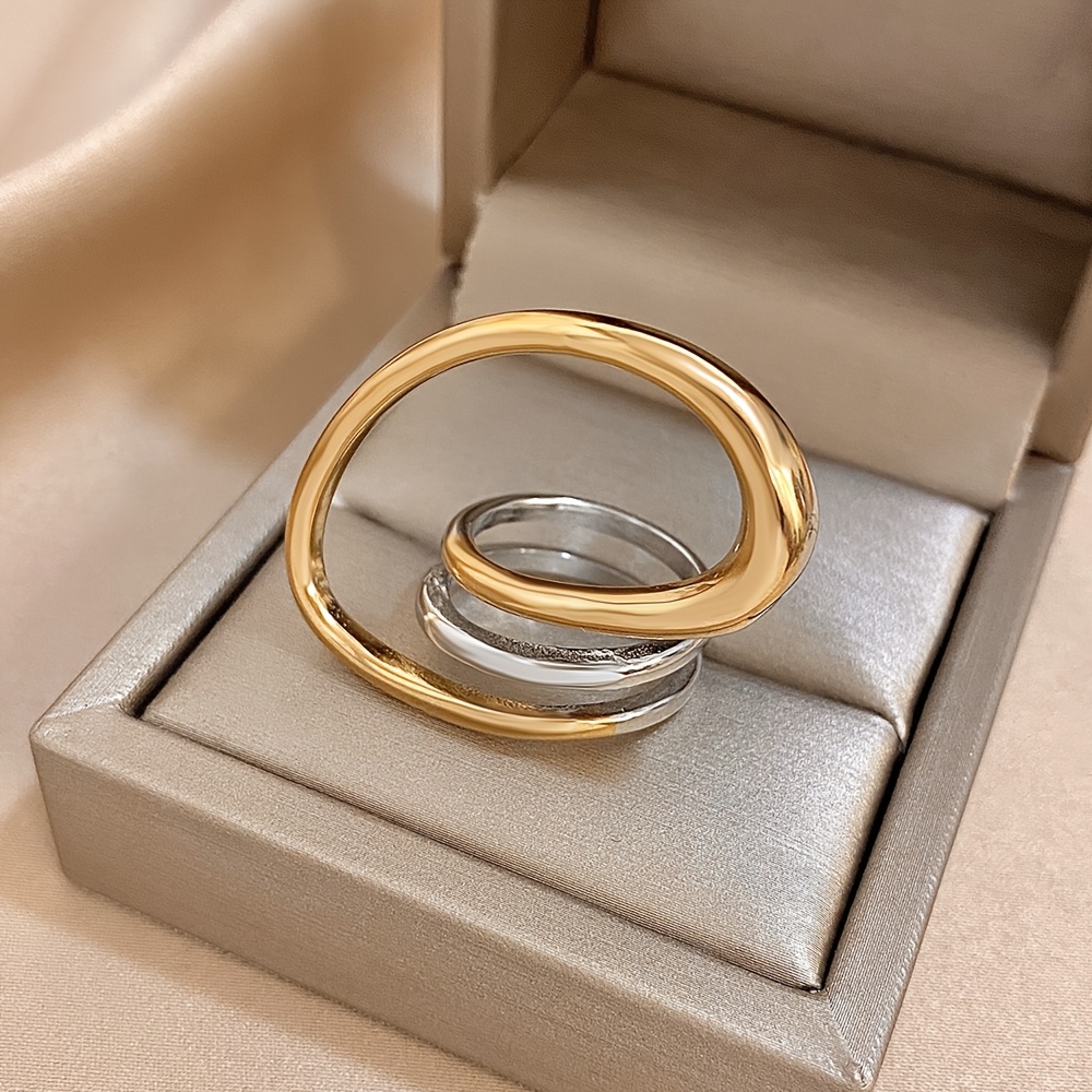 TEMU Anello facile da indossare, e argentato, per abbigliamento casual, feste , regali di compleanno, stile facile e versatile, 1 pezzo