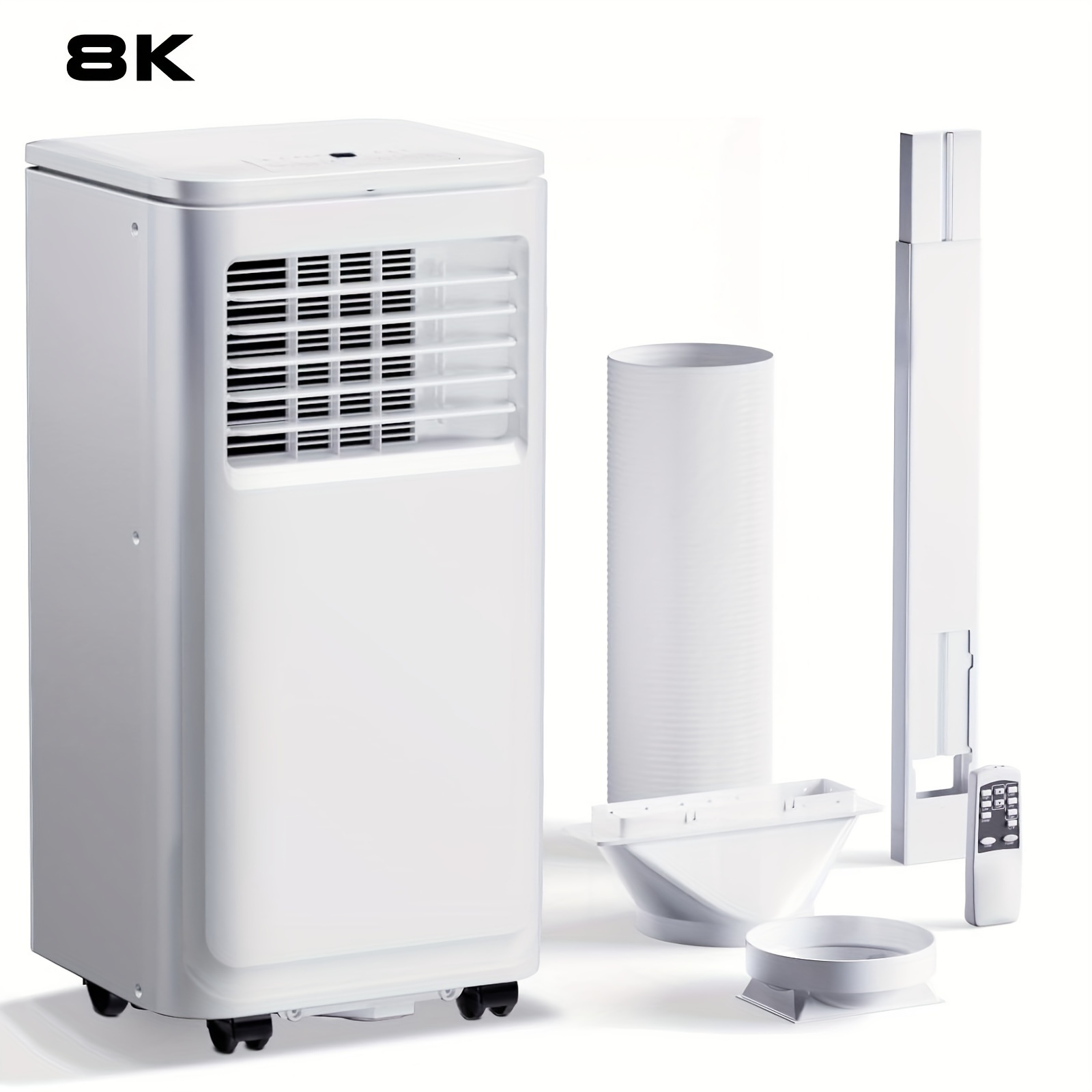 

8000 Btu Portable Air Conditioners, Portable Ac Up To 350 , Room Air Conditioner With Remote Control, Dehumidifier & 3-in-1 Floor Standing Air Conditioner 24hrs Timer