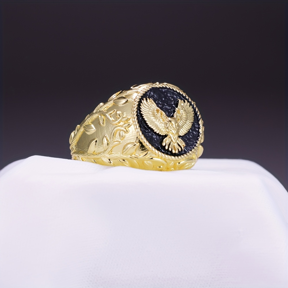Image of 1pc Tree Of Life Ring, Exquisite Vine Floral Pattern Symbolizing Wisdom, , And . Featuring The Bird From Greek Mythology (athena), It Embodies Knowledge And Mystery—ideal For Rock Music