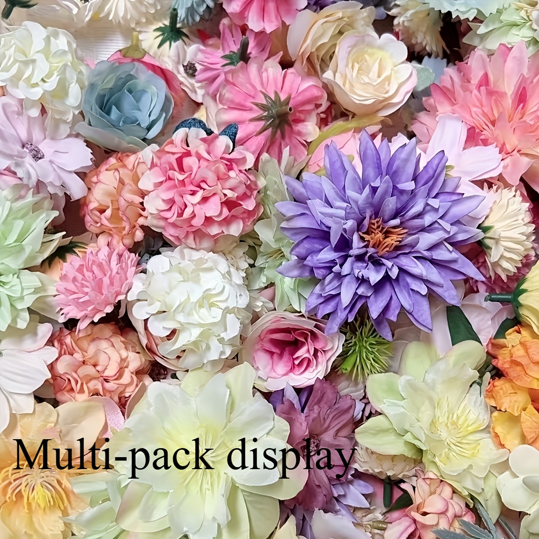 Image of 25pcs Handmade Fabric Multicolor Flower Heads - Multisized (large/medium/small) Artificial For Diy Wedding Bouquets, Centerpieces, Valentine's Day & - Durable Suitable For Weddings, Banquets, Events
