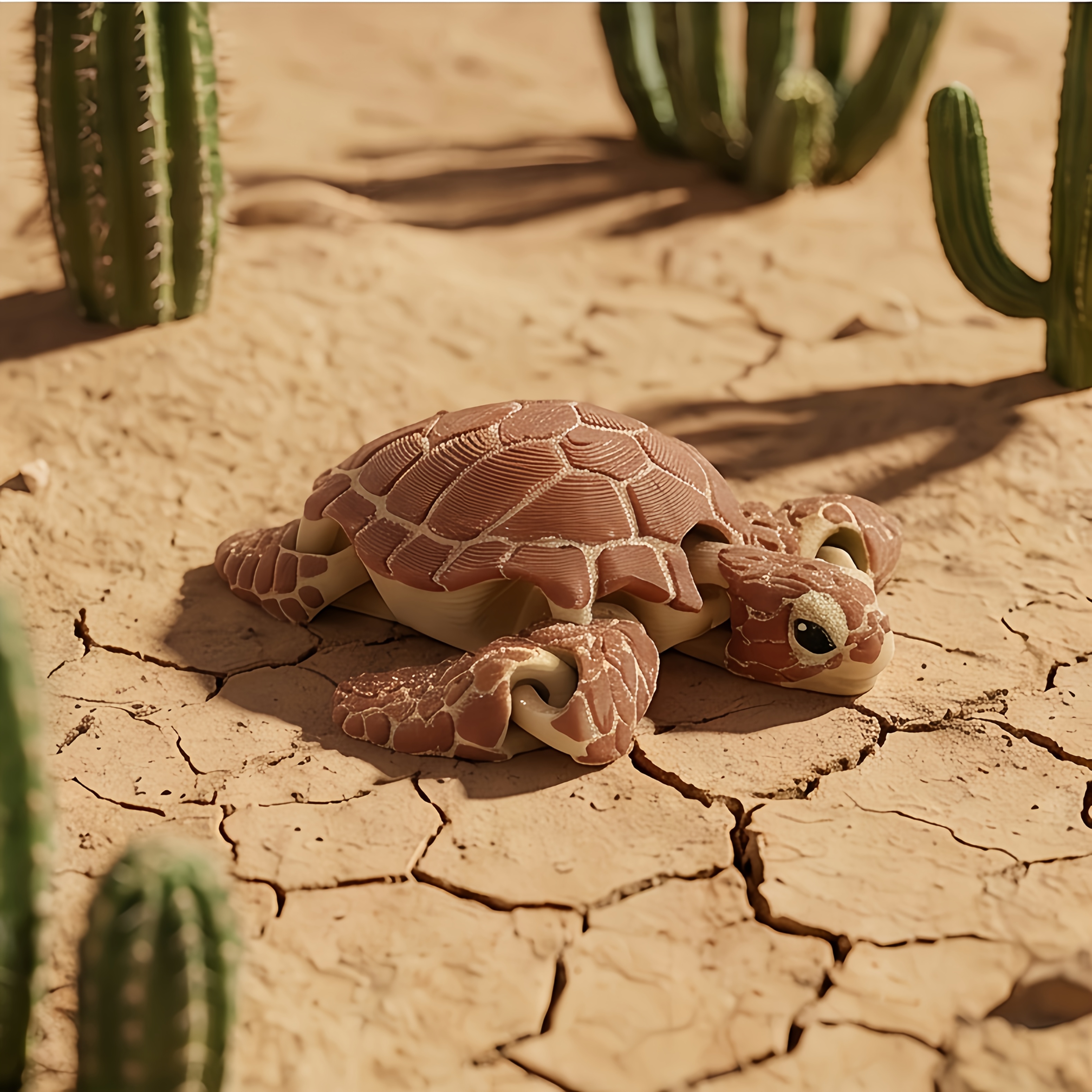 TEMU 1pc - 3d Printed Articulated Turtle Character Figure Toy, Birthday Gift For Boys And Girls, Jointed Movable Toy, Decorative Ornament, Holiday