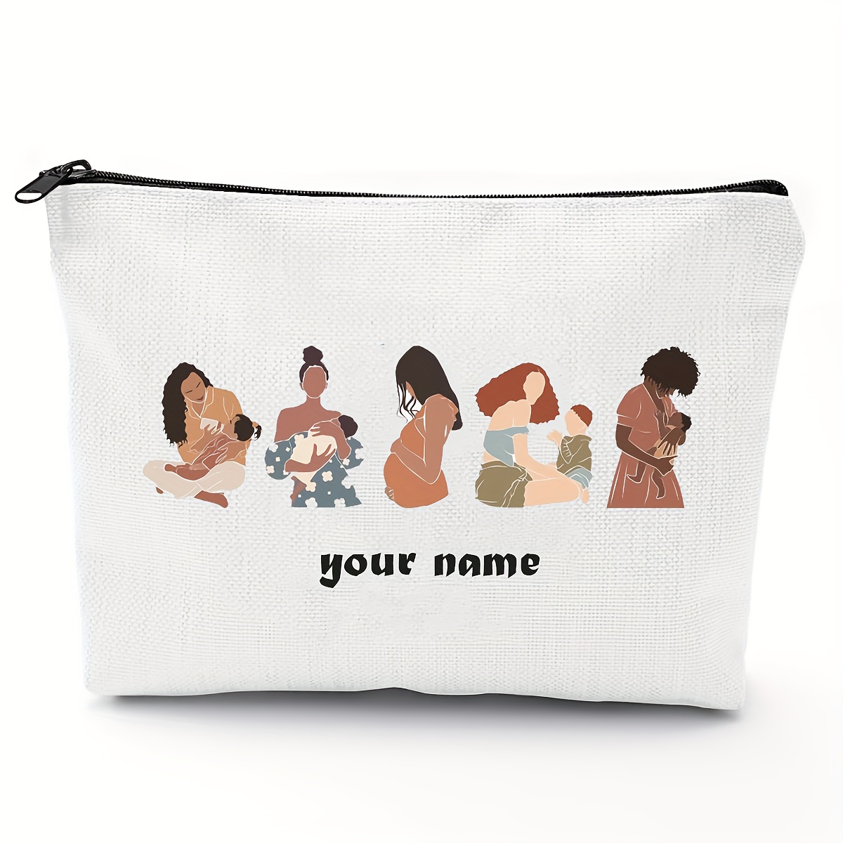 TEMU 1pc Custom Cosmetic Bag, Suitable For Midwives And Obstetricians And Gynecologists-foldable Cosmetic Bag With Fixed Shoulder Strap, Solid Color,