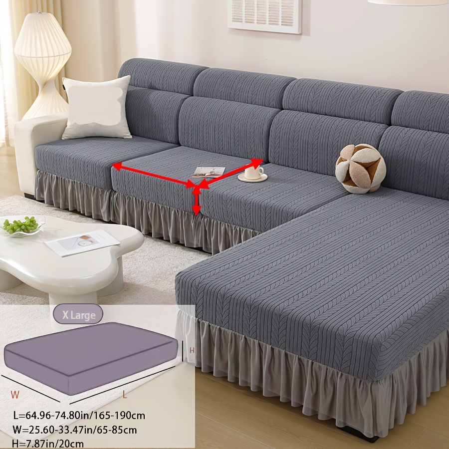 TEMU 1pc Sofa Slipcover. Made Of Soft Cozy Fabric, Pet-friendly And Machine Washable. Stretch Elastic Bands . Lovely Home Decor Fits Bedroom, Study,