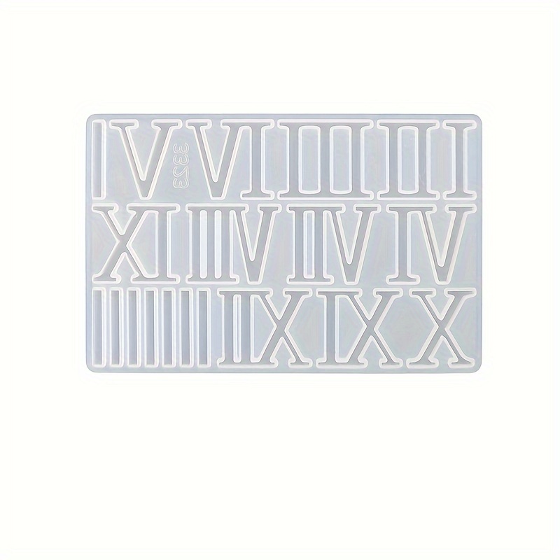 Image of Silicone Clock Number Mold Kit - Diy Crafts, Handmade Gifts & Home Decor With Roman And Arabic - Artistic And Presents