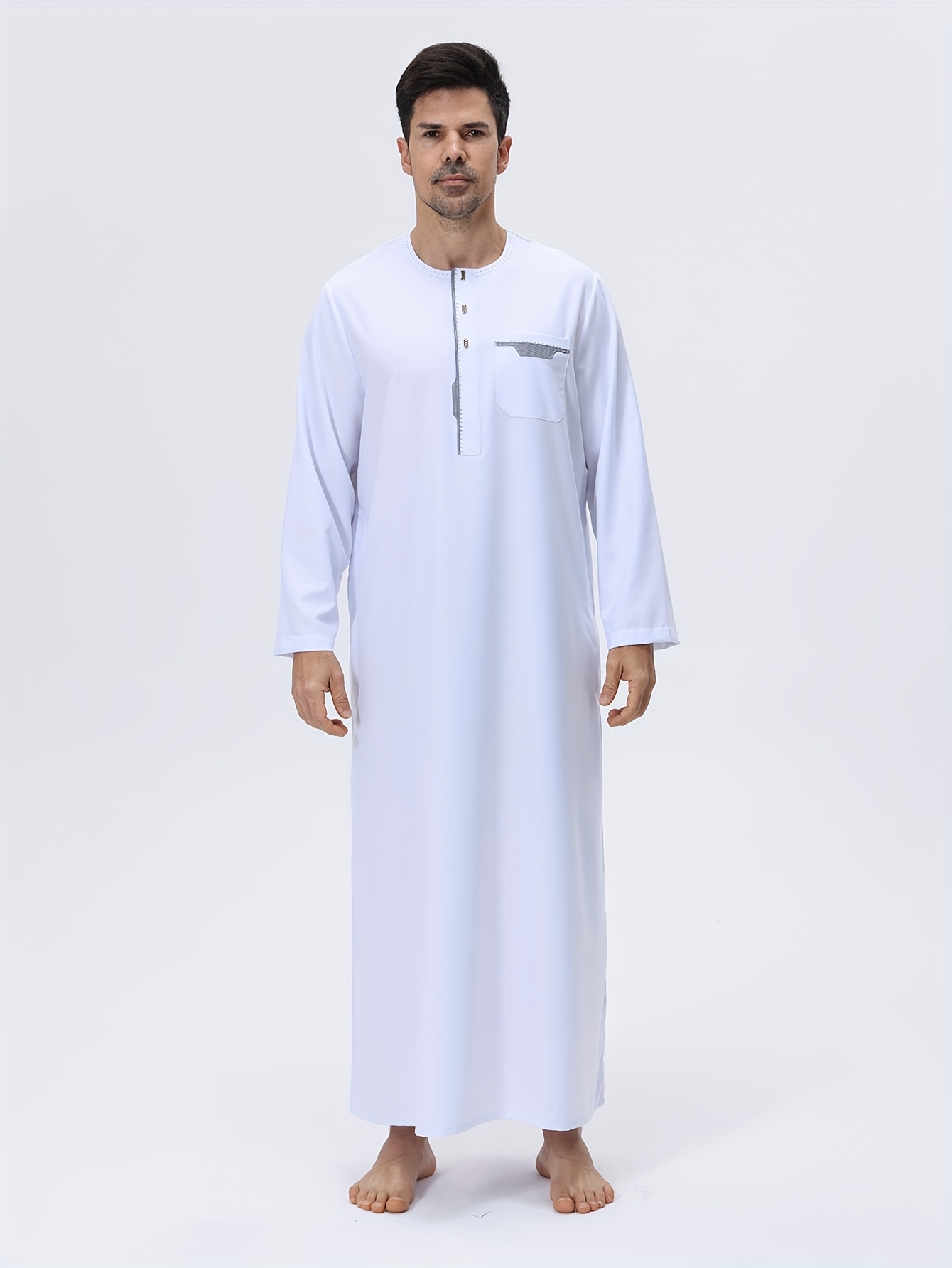 2025 popular túnica hombre árabe en material Temu Mexico