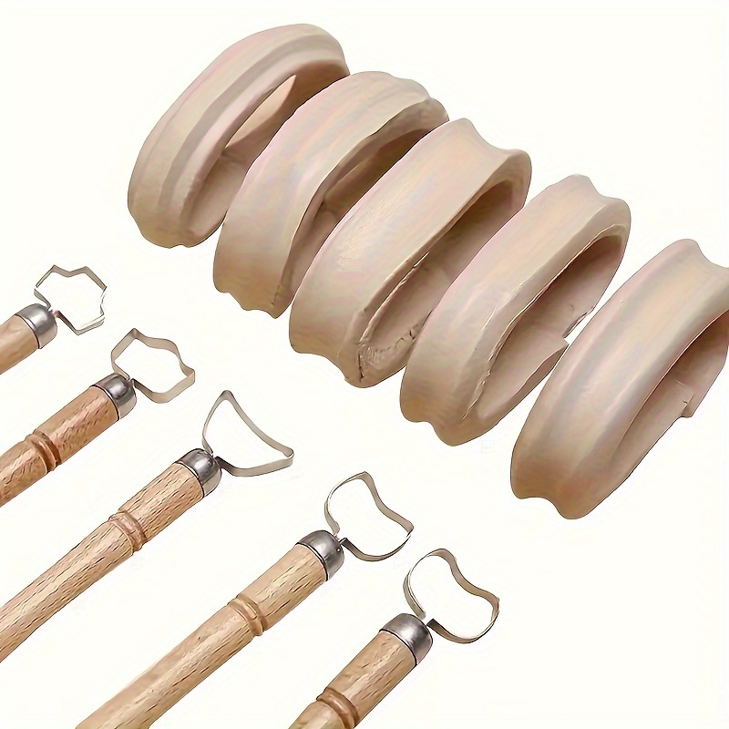 

5pcs/set Of Ceramic Handle Tools, Soft Clay Scrapers, Suitable For Making Your Teacups