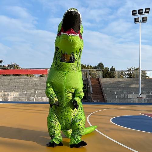 new year carnival inflatable costume green dinosaur costume halloween t rex role playing party carnival halloween christmas and other activities and festivals universal style