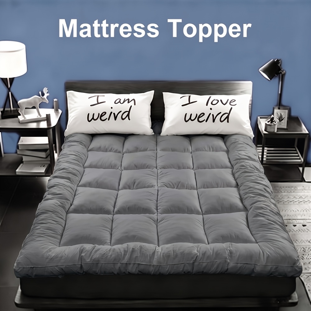 Image of Mattress Topper, 1100gsm Premium Hollow Fiber Filling, Filled Mattress, Breathable, Hotel Quality Tatami Mat For Single Or Double Bed, Easy To Pad Ideal For , Bedroom, Dormitory, & Camping