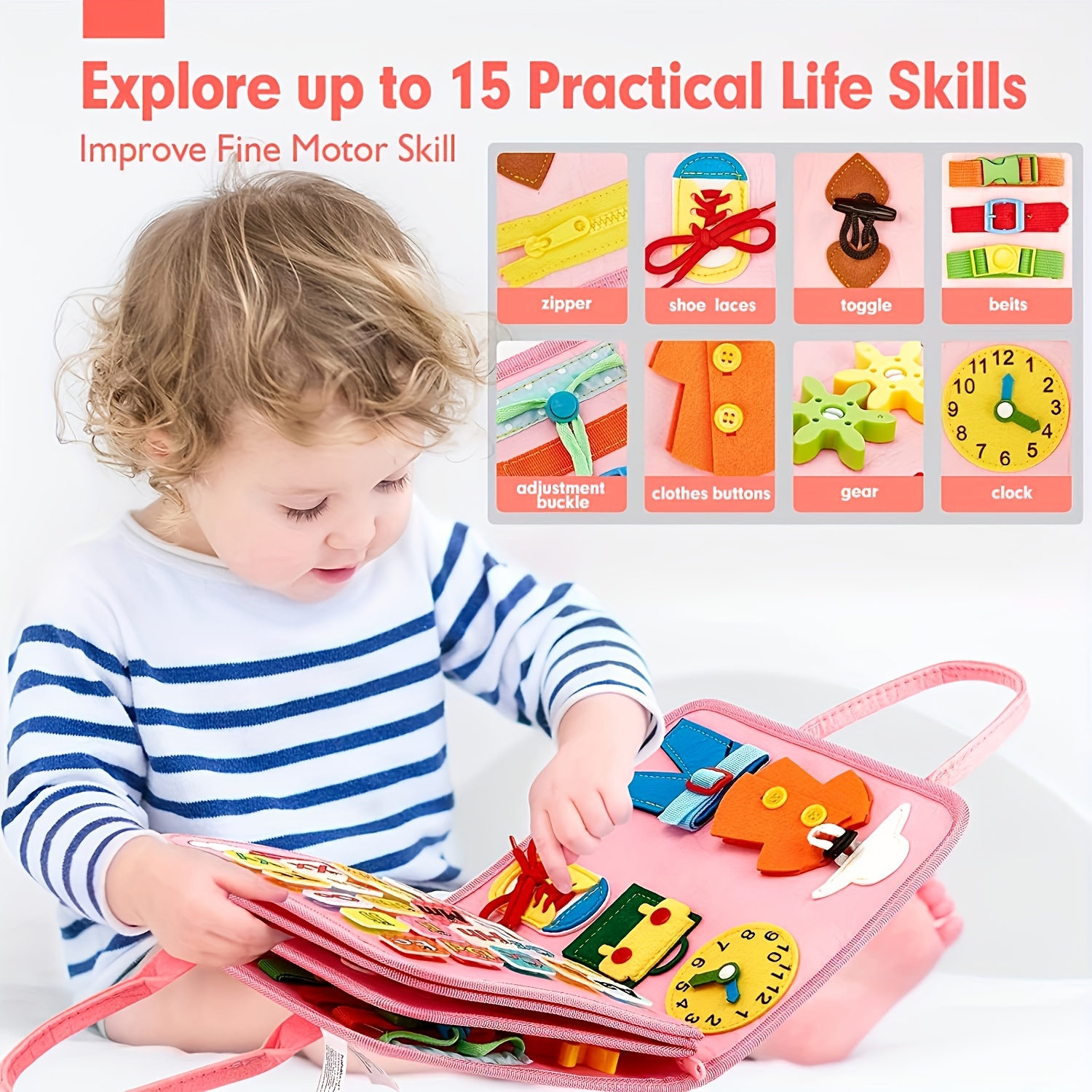 3 Layer Unicorn & Dinosaur Toddler Learning Board Toy