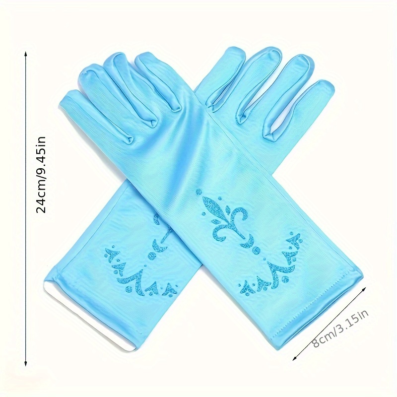A Pair Of Women's Holiday Party Decoration Gloves With Cute Printed Gloves
