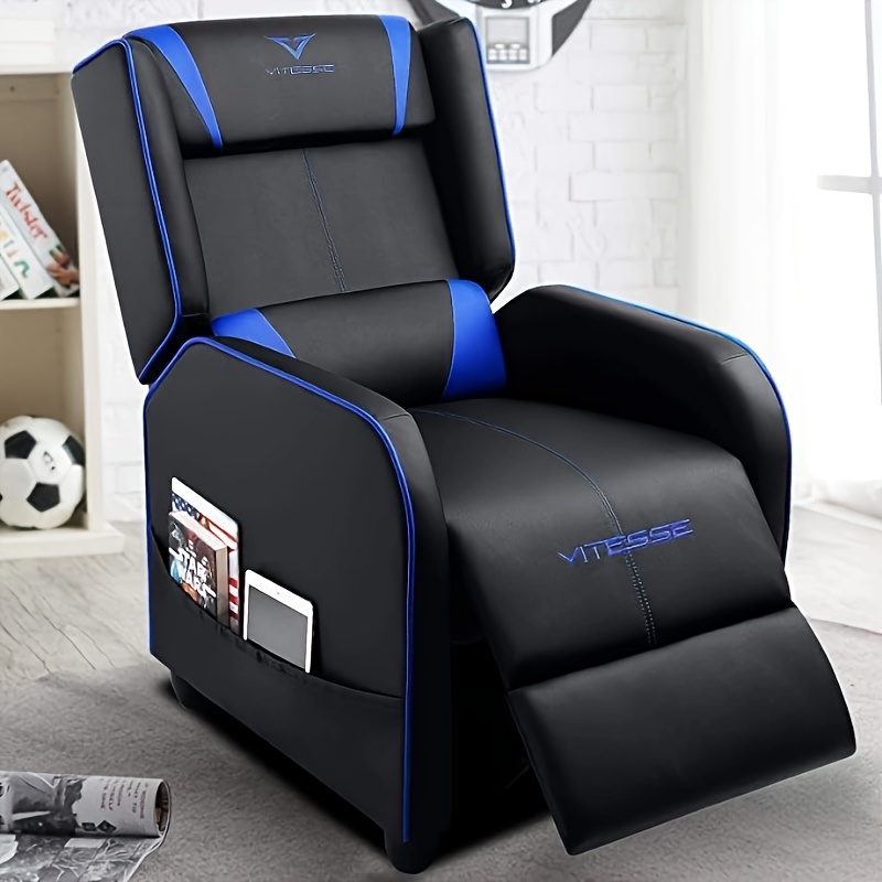 

Gaming Recliner Chair Single Pu Leather Sofa Room Recliners Ergonomic Theater Seating