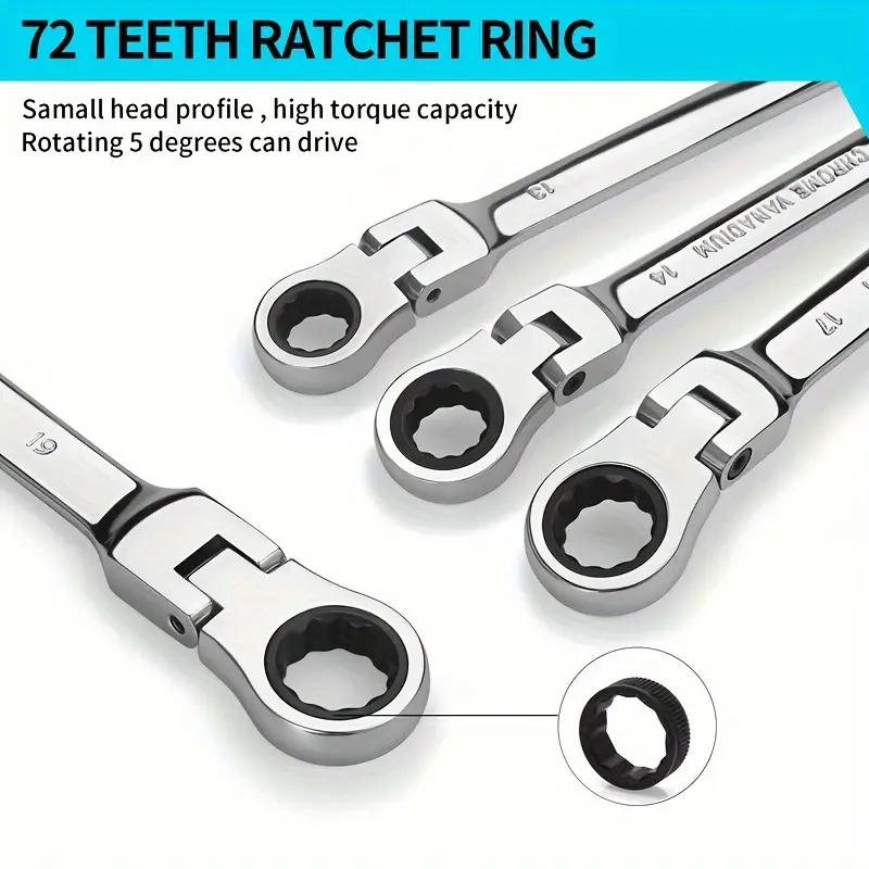double purpose wrench ratchet wrench manual tool wrench set universal car wrench car repair tool details 4