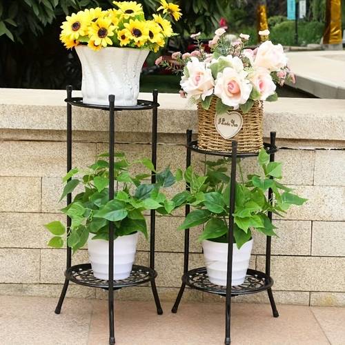 1 tiered metal plant stand indoor outdoor plant shelf rack home garden decor display black white options