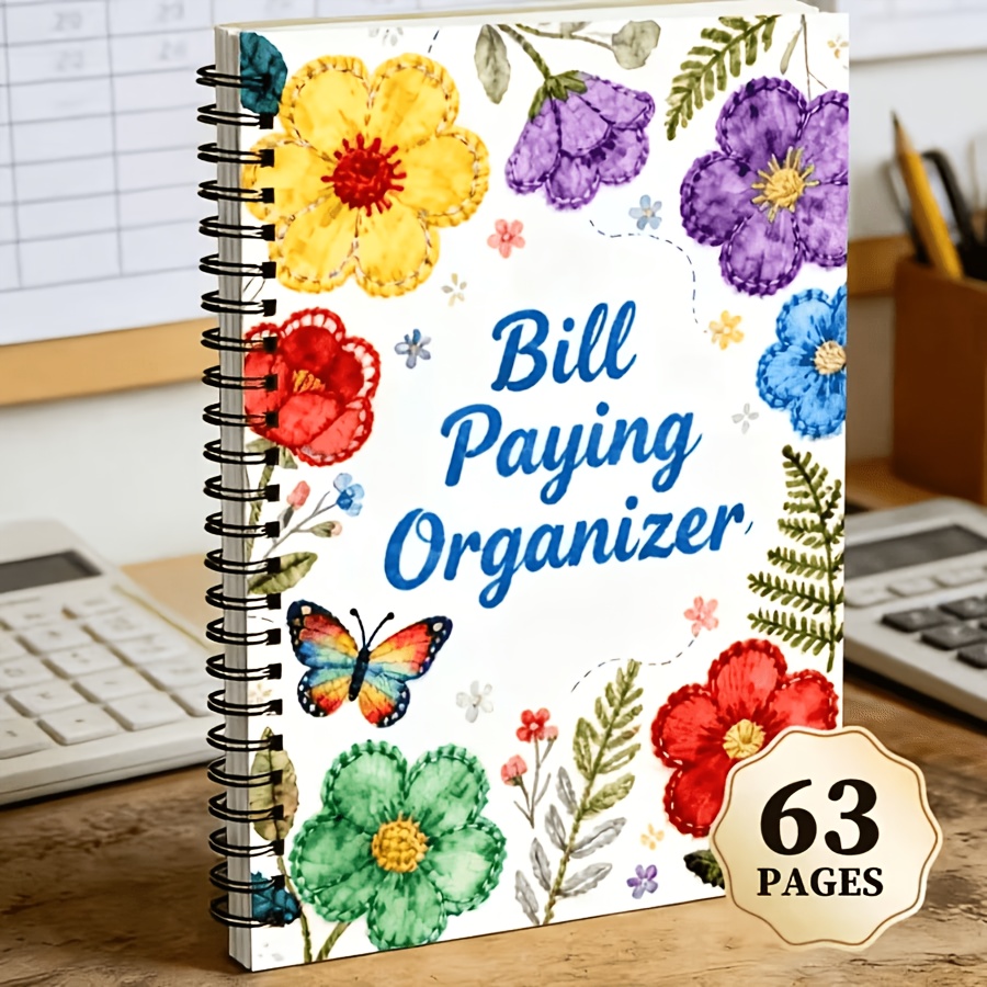 TEMU Home Bill, Expense Record, , Income And Expense Tracking 63-page Bill Record Book, Suitable For Home, School And Business Use, Supporting Daily