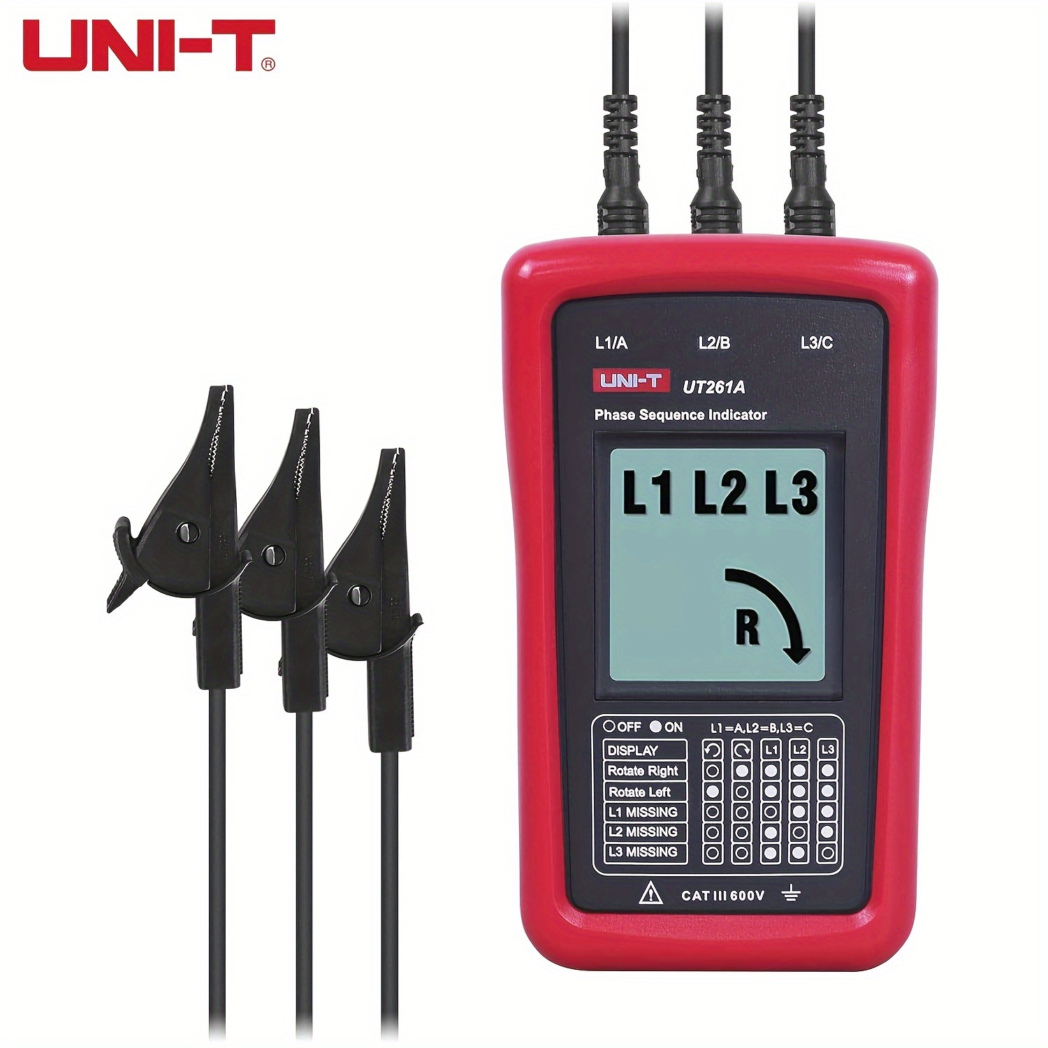 Testeur De Séquence De Phase LINI-T UT261A - Détecteur De Rotation Moteur Portable - Pour électriciens