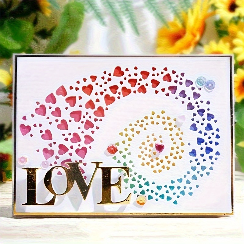 

Rainbow Metal Die Cut Stencil - Diy Card Making, Scrapbooking & Crafts | Ideal For Halloween, Thanksgiving & Christmas Decorations