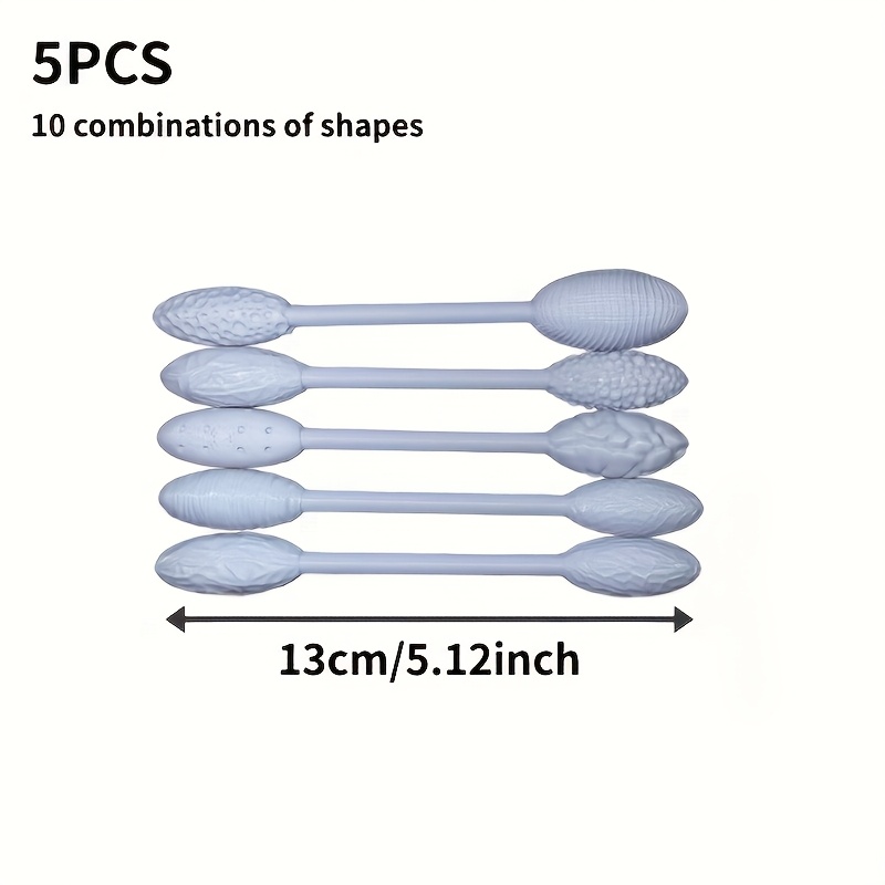 TEMU 5pcs Clay Sculpture Tool Set - Oval Modeling Patterns, Textured Art Roller Kit For Crafts, Polymer Clay & Ceramic Molding, Handcrafted Art