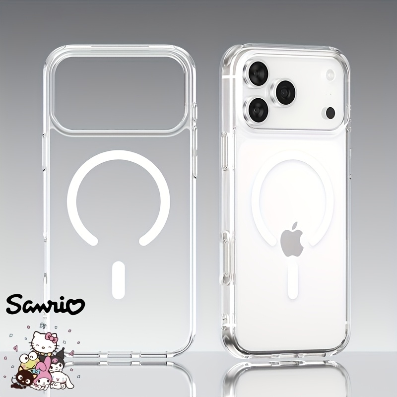 TEMU Phone Case: Luxury Magnetic Transparent Large Hole Mobile Phone Case, Suitable For Iphone 17 16 15 14 13 12 11 Pro 15 14 Plus 17 Air, Wireless