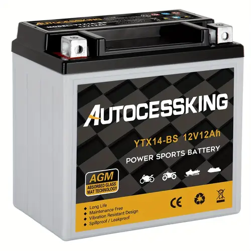 ytx14 bs battery sealed agm ytx14 bs motorcycle battery compatible with honda kawasaki scooter snowmobile