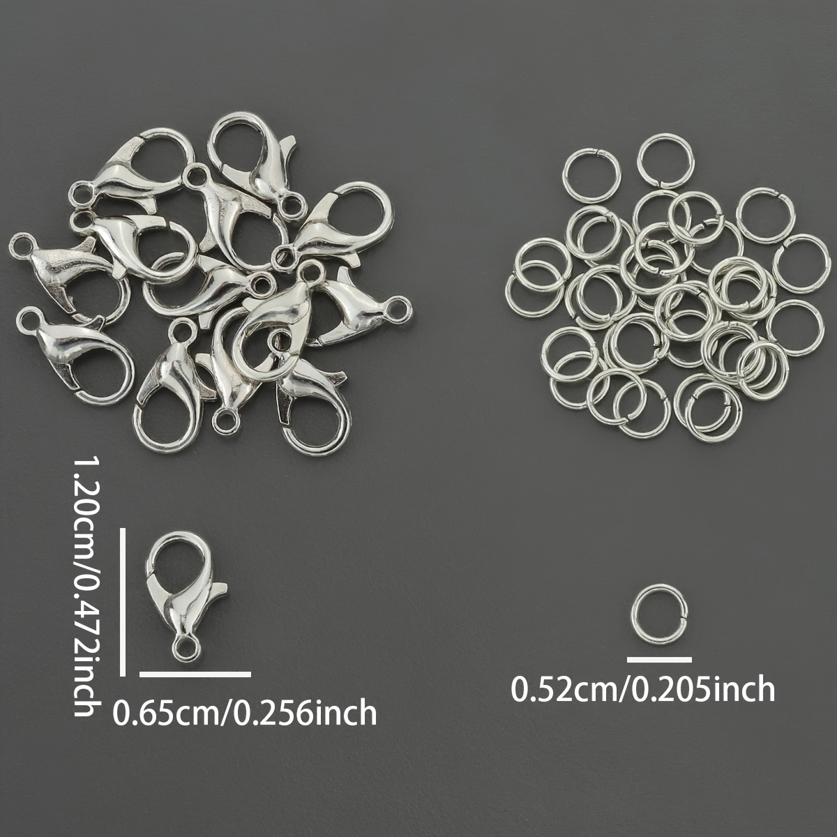 200pcs Lobster Clasp & Open Jump Ring Set for Beading