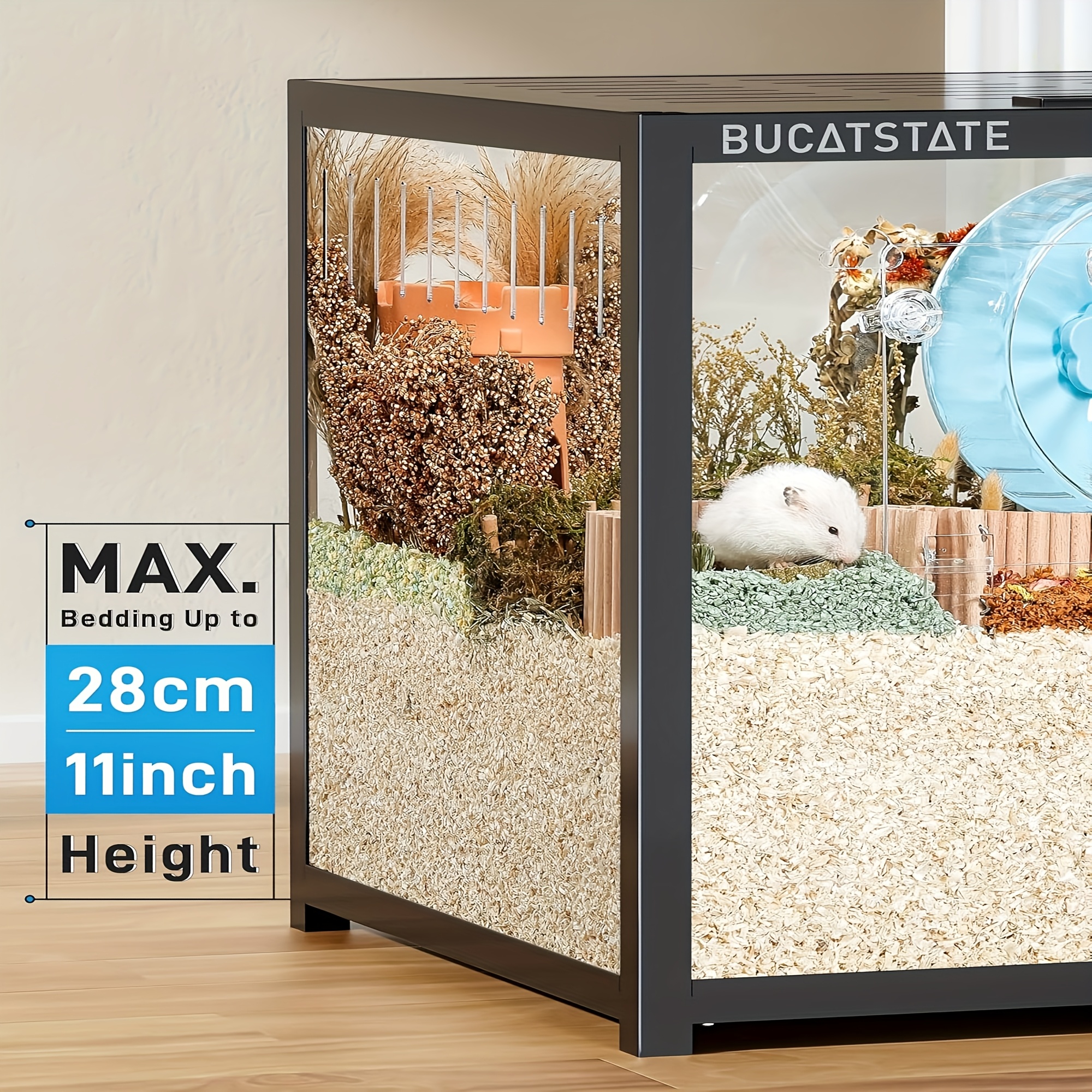 BUCATSTATE Hamster Cage 3.0, Spacious Stackable Metal Cage