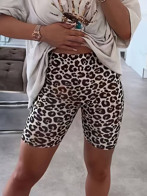 targeted womens summer capri pants base layer leopard print shorts skinny pants