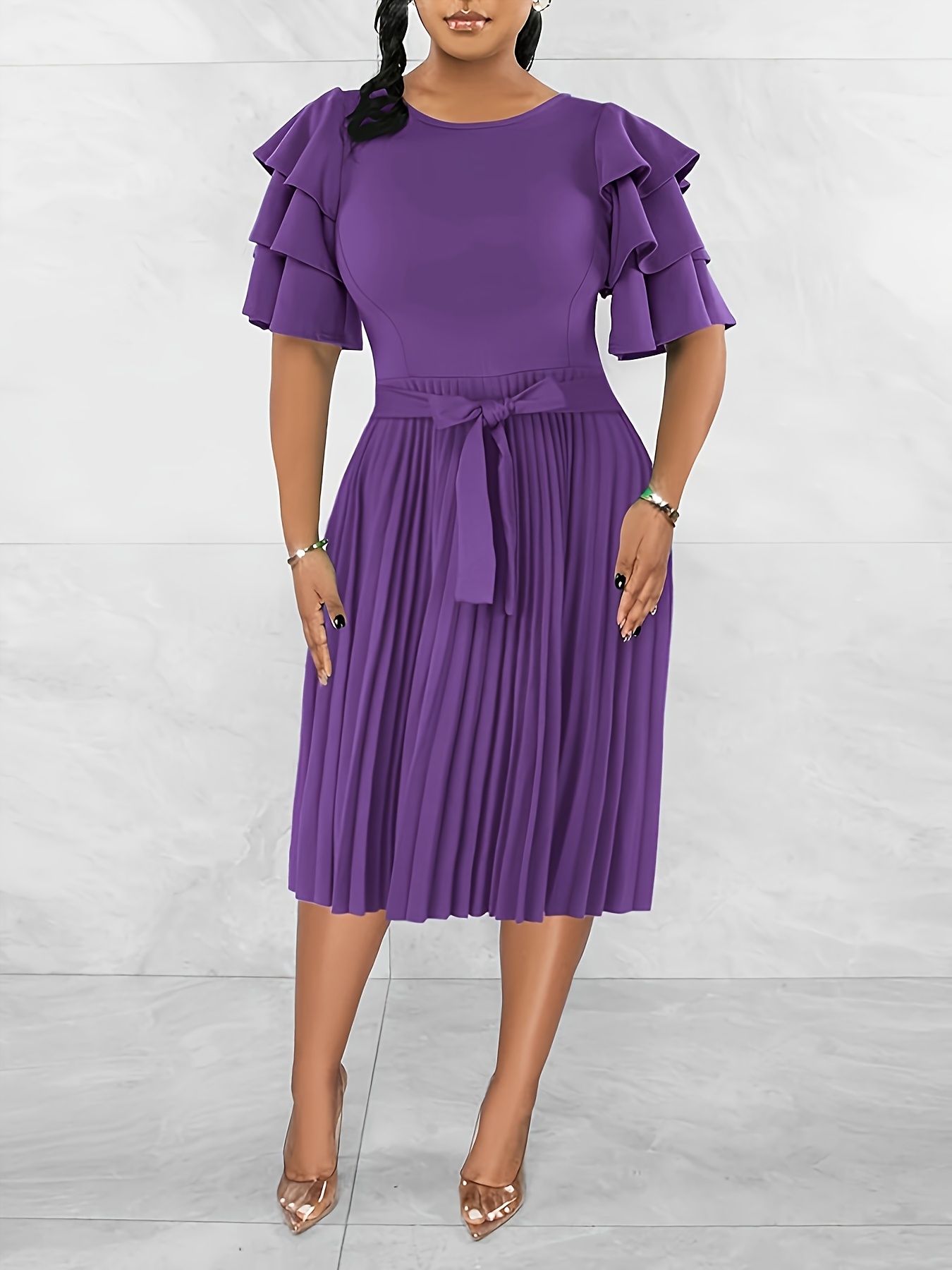 open lace back dress Strapless Ruffle-Trim Pleated Gown by Badgley Mischka