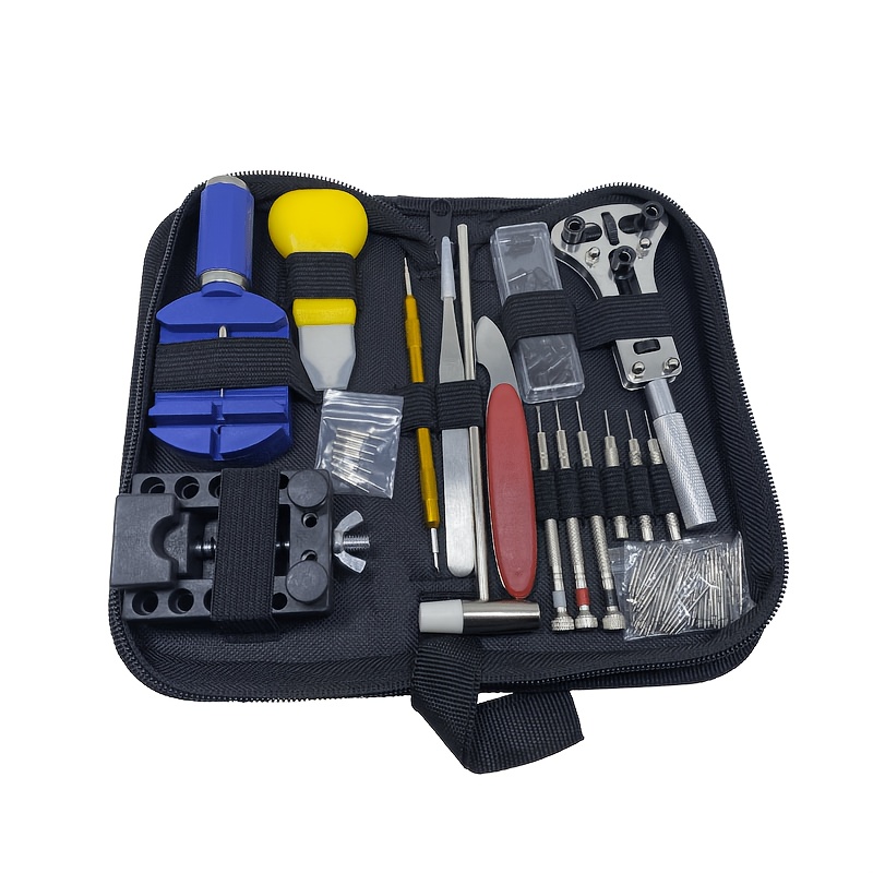 TEMU Kit di riparazione orologi 183 pezzi, set completo di attrezzi professionali per orologi, apri-cassa strumento per barra a molla cacciavite