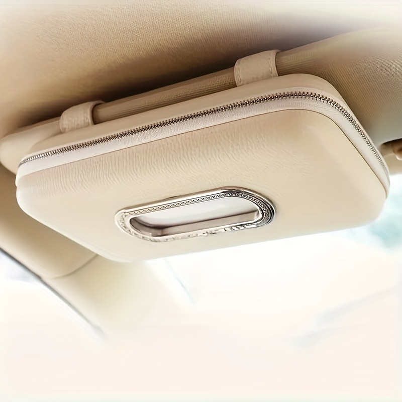 

Car Diamond Holder, Sun Visor Napkin Holder, Car Sun Visor Holder, Luxury Pu Leather Rear Seat Box Holder