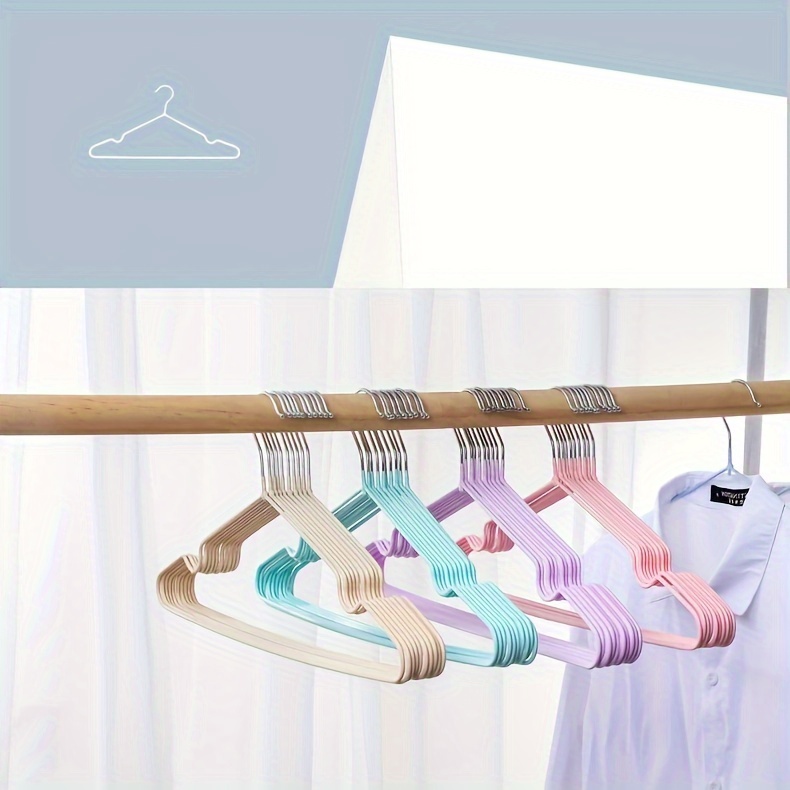 10pcs   metal clothes hangers thick   for home storage organization details 0