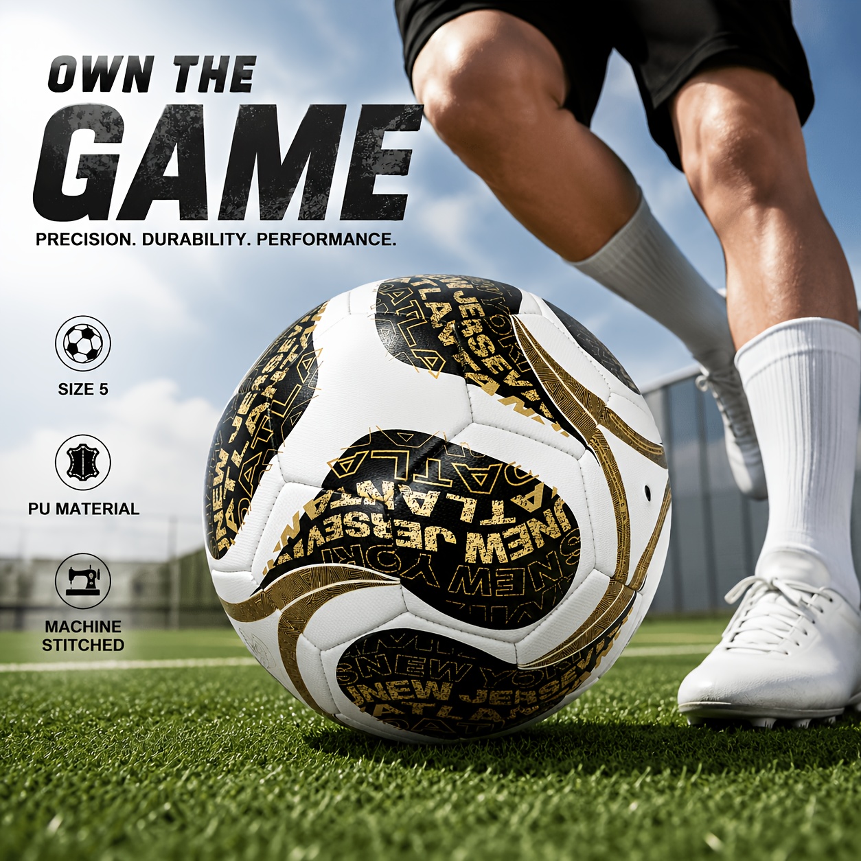 size 5 pu soccer ball machine stitched football with durable composite pu surface stable     and long   indoor   match practice ball for men and women Product details 0