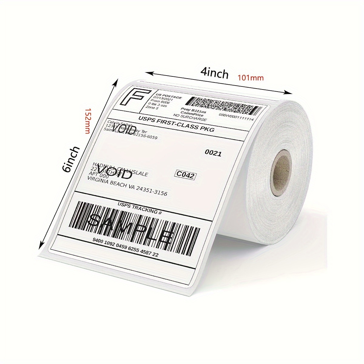 4x6 thermal labels direct thermal shipping label 450 labels roll 2 rolls perforated postage thermal labels for commercial grade details 2