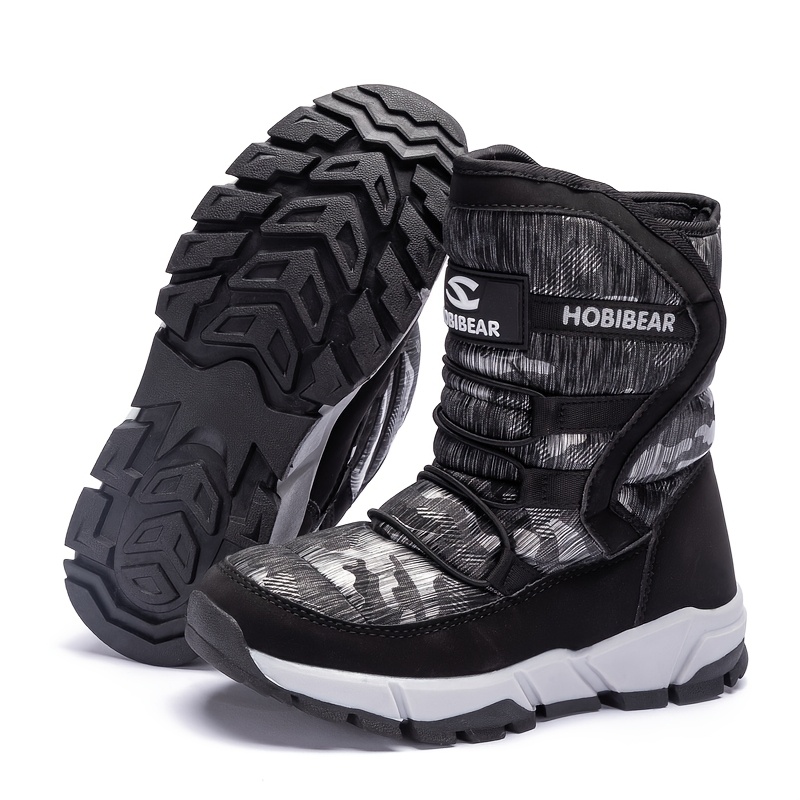 Ubuy Waterproof Winter Boots Kids Fur Boots HOBIBEAR Boys Girls