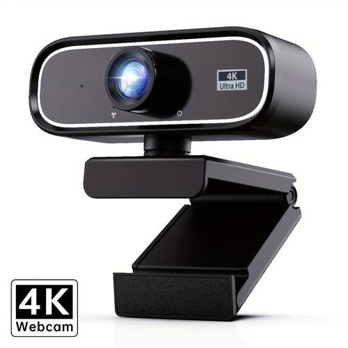 photo de l'article série q5 webcam à manuelle hd 4k ultra , pour streaming en direct, vidéoconférence et démonstrations de produits | usb 3.0 plug-and-play avec trépied réglable + adaptateur type-c