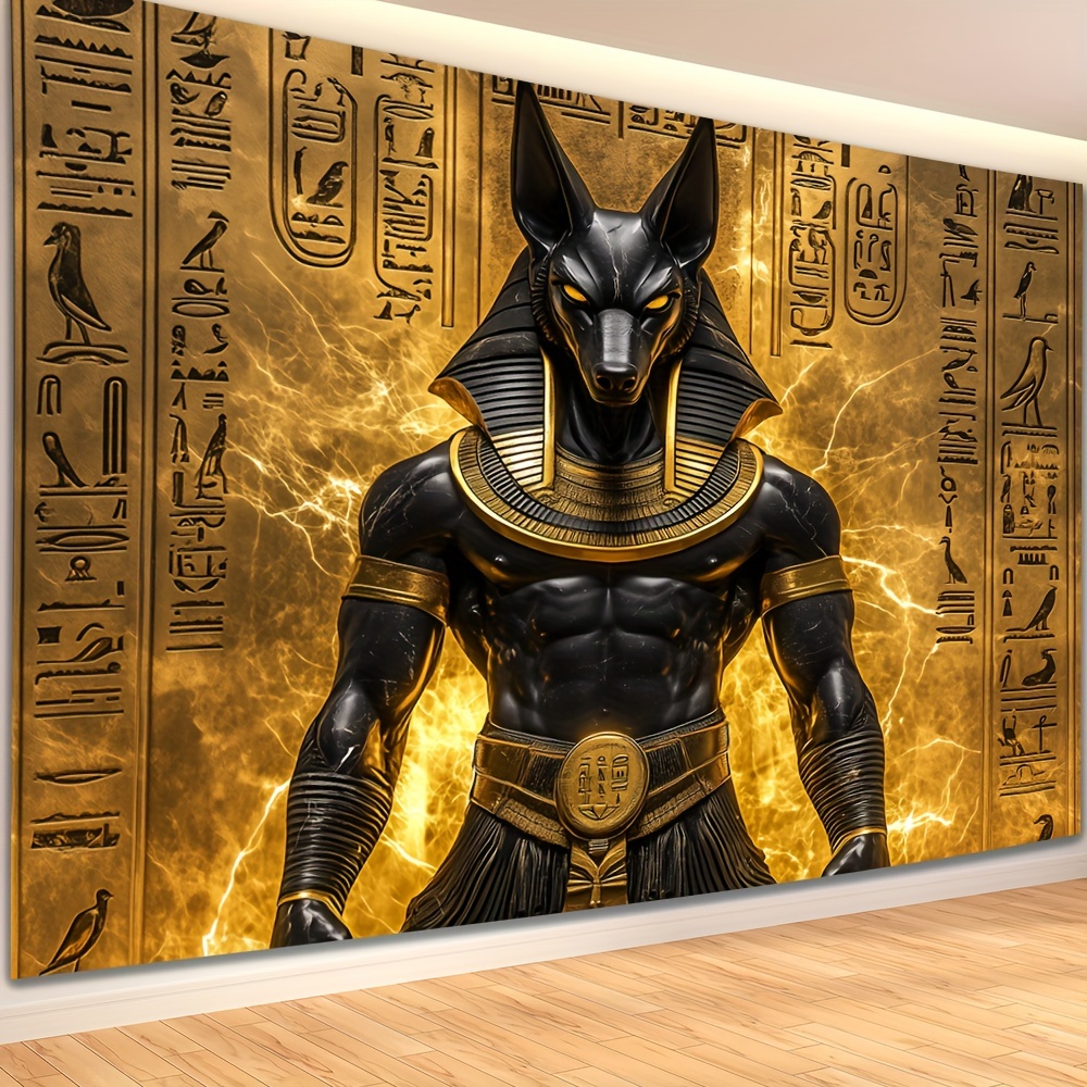 

Egyptian Mythology 3d Visual Effect Wall Tapestry, Style Polyester Hanging Ornament, Fit, With No Feathers, For Room And Living Room Decor, Indoor And Outdoor Party Decorations, Unique Gift Idea