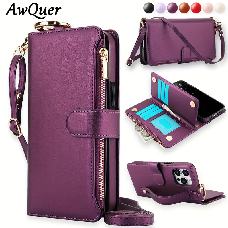 Apple Bank Custodia Portafoglio Per IPhone 11-16 Pro Max Antiurto Pelle - Foto 10