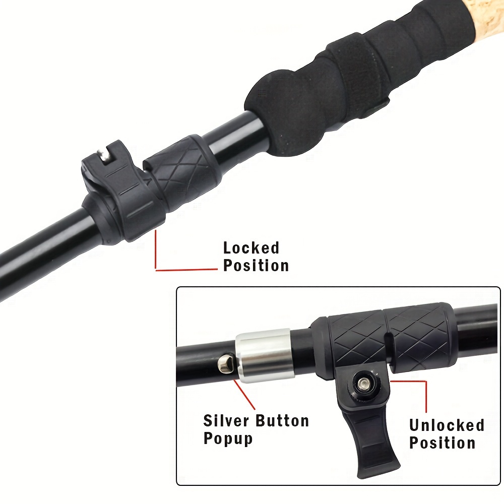 Ultra-Strong Trekking Hiking Poles - 2 Pack Adjustable Hiking Sticks