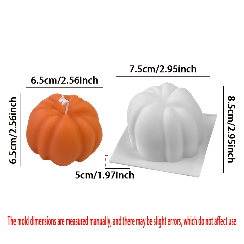TEMU Reusable 3d Pumpkin Mold - High Heat Resistant Suitable For Resin & Candle Making, Easy Demolding Reusable Silicone Frame Compatible For For