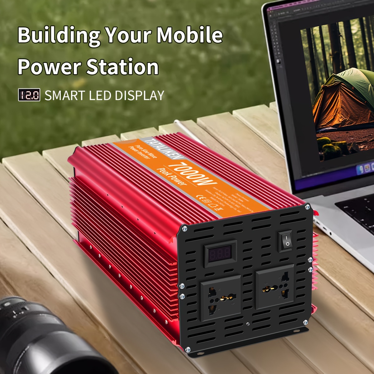 7000    inverter with usb charger multifunctional 12v   to ac 220v power converter for rv travel details 1