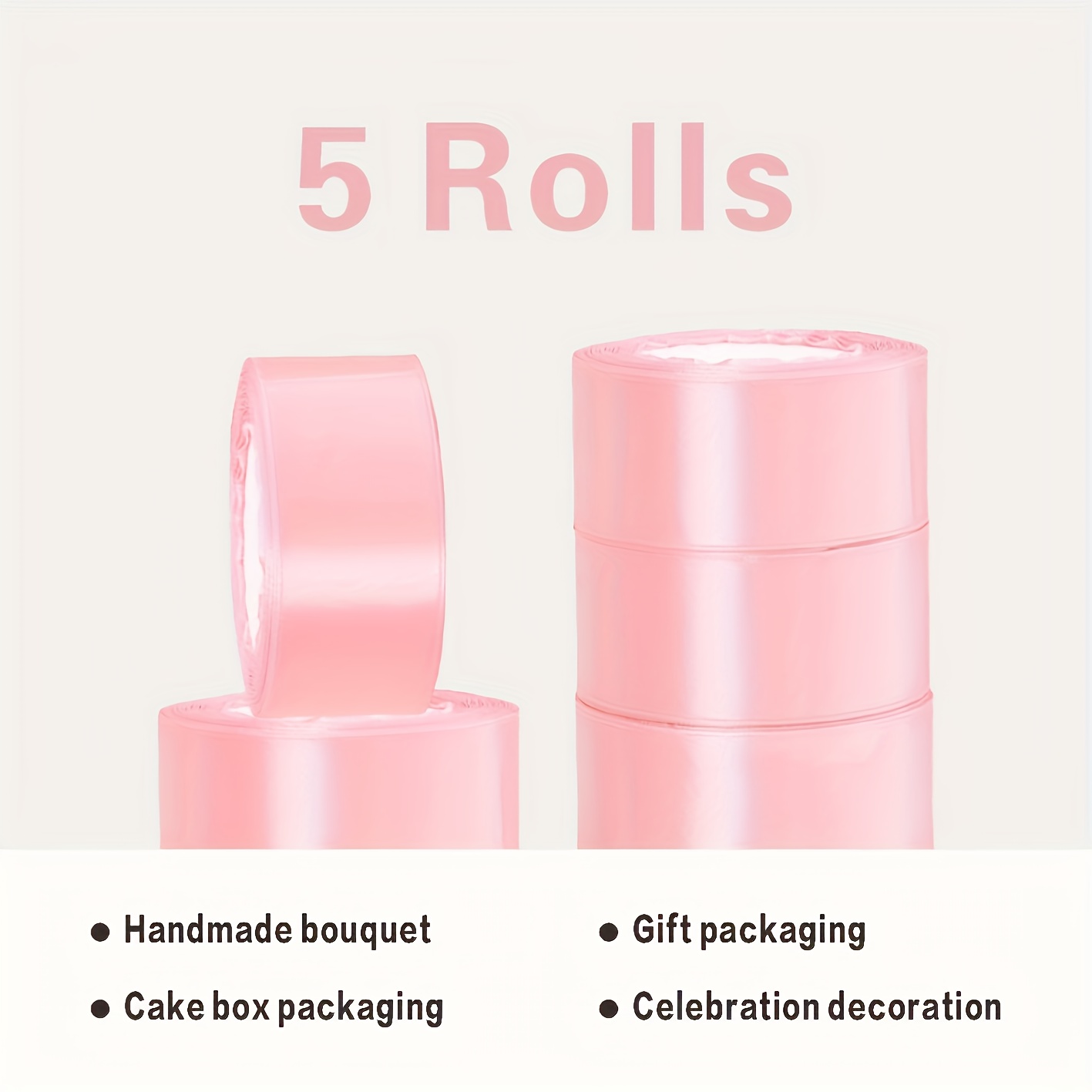 

5pcs Ribbon Set - Ideal For Diy Crafts, Holiday & Wedding Decorations, Gift Wrapping, Halloween, Christmas & Party Embellishments
