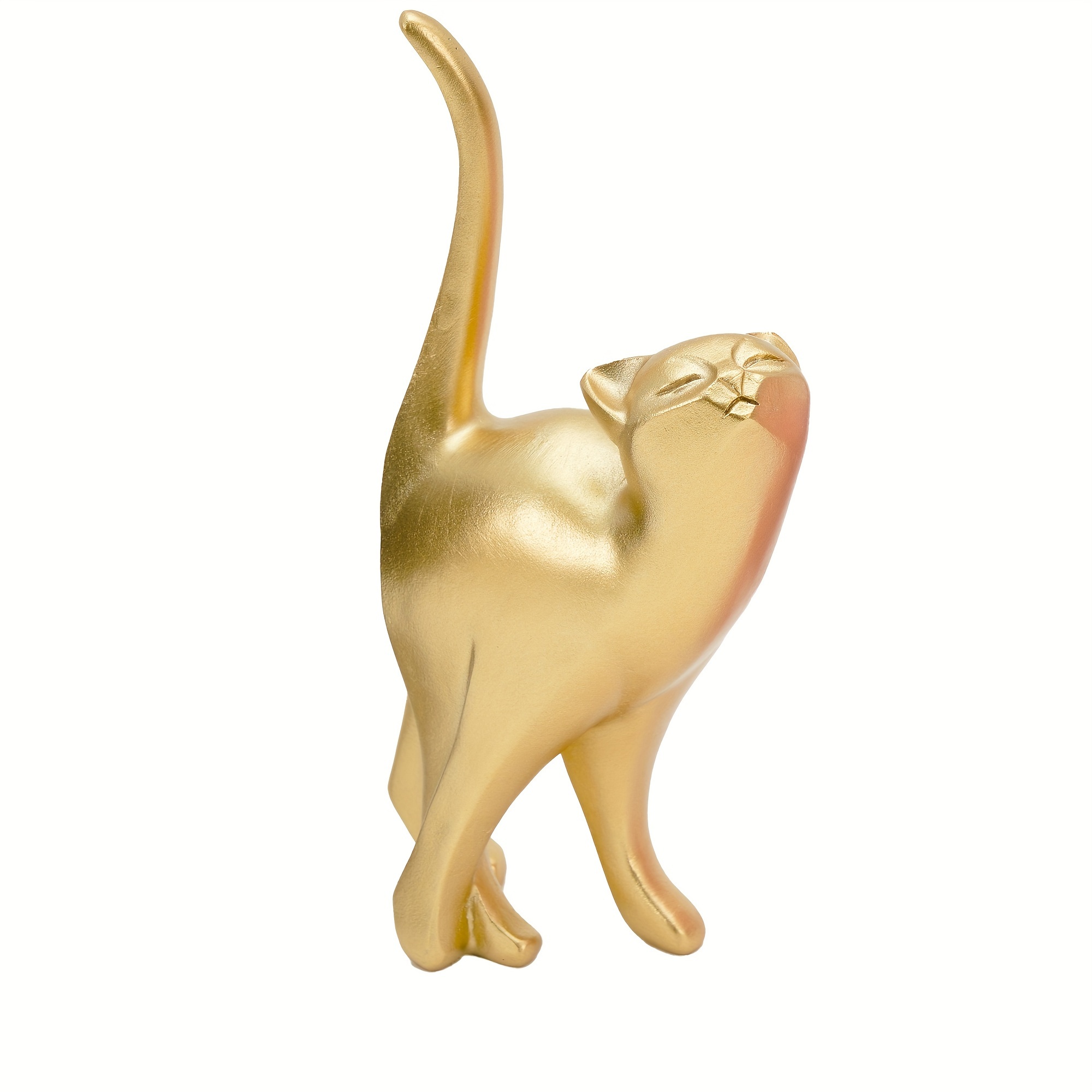 1個 猫像オーナメント 樹脂彫刻モダンホームデコレーション 猫愛好家へのギフト 抽象工芸品樹脂猫彫刻アート家の装飾寝室卓 - Temu Japan
