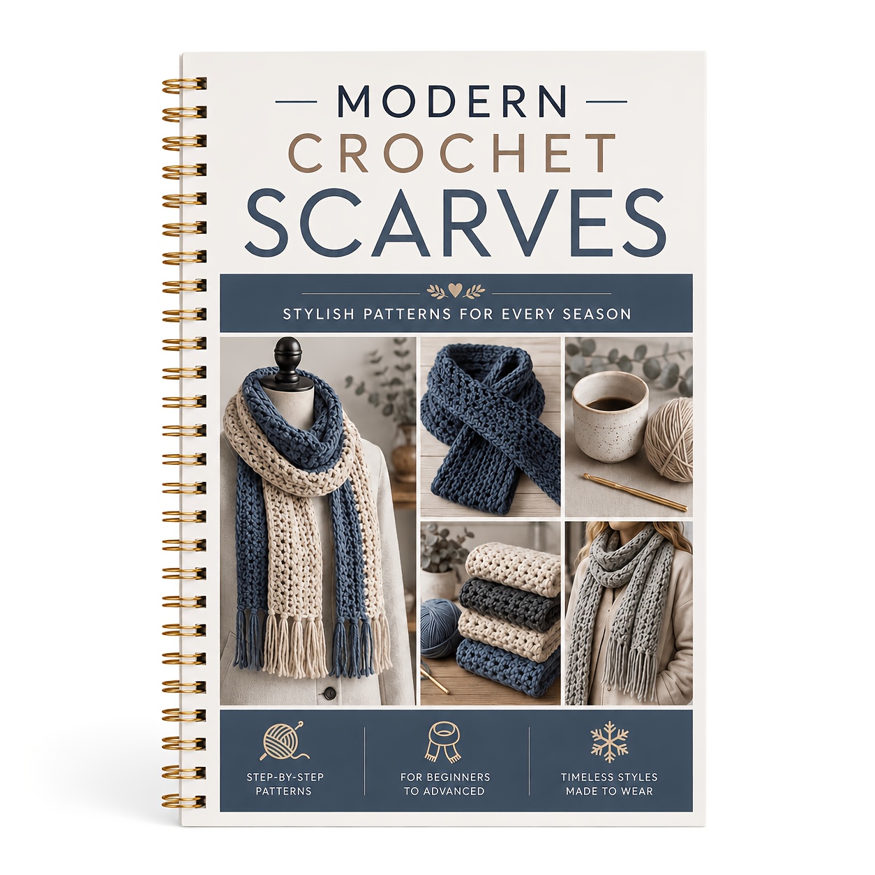TEMU Cozy And Comfortable Crochet Scarf Handmade Knitting Tutorial Book, Universal Multi-styles Fashion Scarf Knitting Patterns, Clear Operation