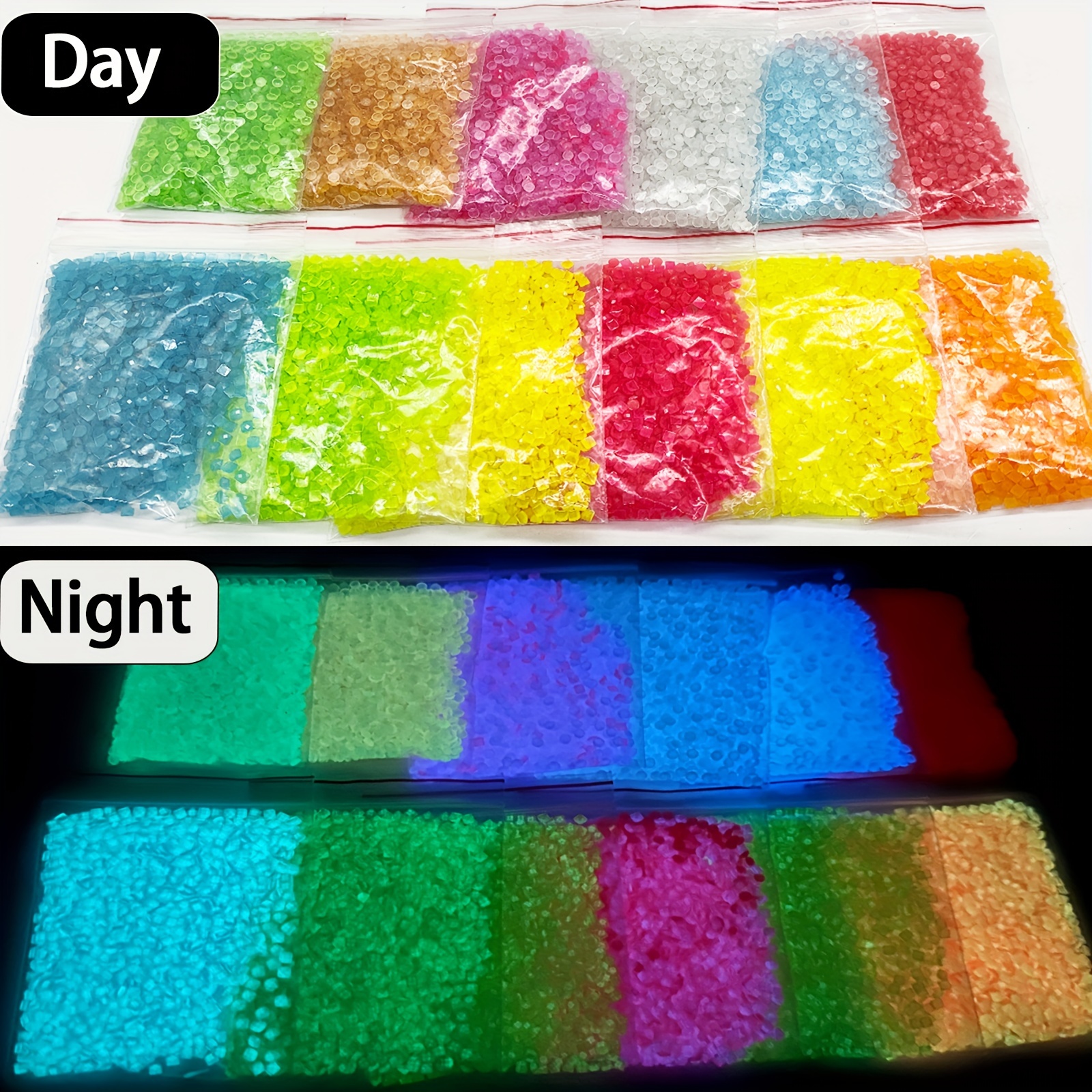 

Glowing 2.8mm/10g Night Light Resin Diamonds - Perfect For Crafts, Jewelry, And Diy Projects