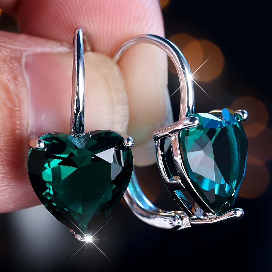 Heart Shaped CZ Earrings for Women